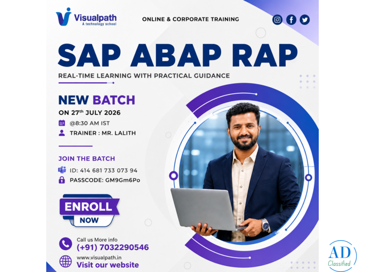 SAP ABAP RAP Online Training New  Batch Starting July 27th