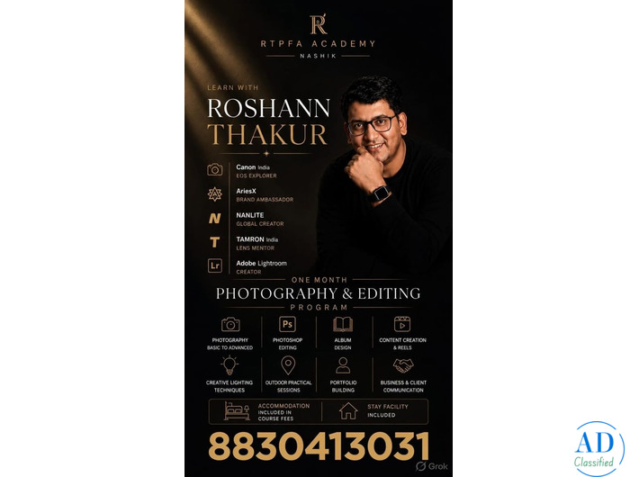 Photography academy Maharashtra| RTPFA Call Now