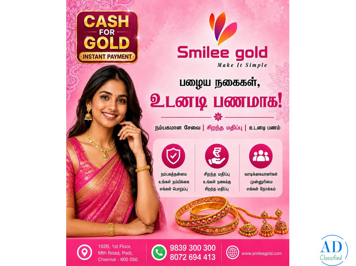 Trusted Gold Buyer in Chennai | Cash for Gold | Second Hand Gold Jewellery Buyer