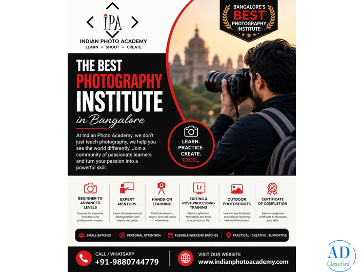 best photography institute in Bangalore