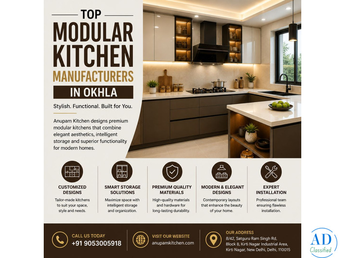 Best Modular Kitchen Manufacturers in Okhla Delhi