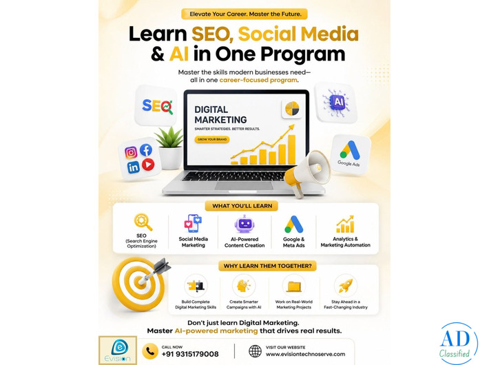 Learn SEO, Social Media & AI in One Program - Master in AI Digital Marketing