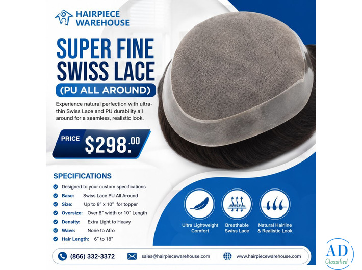 Toupee for Men Crafted for a Realistic Everyday Look