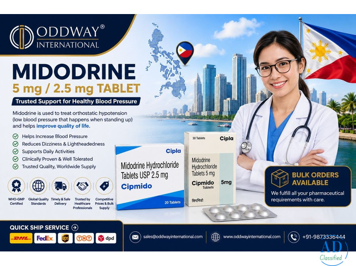 Midodrine 5 mg Price in Philippines | Wholesale Supply - Oddway