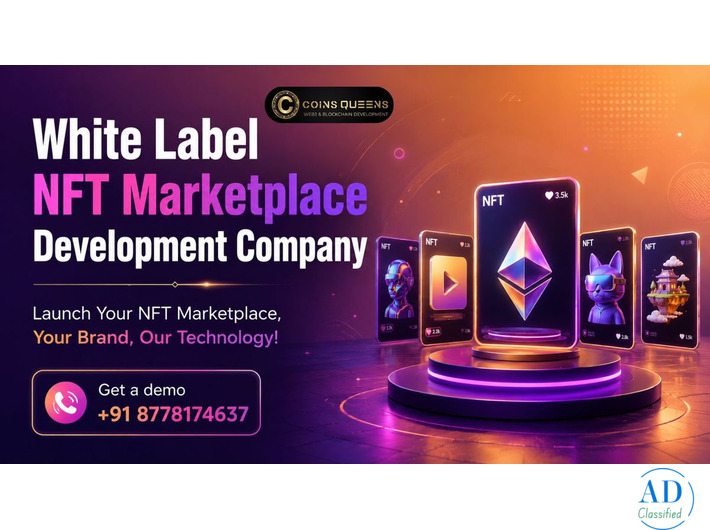 White Label NFT Marketplace Development Company with Advanced Trading & Auction Features