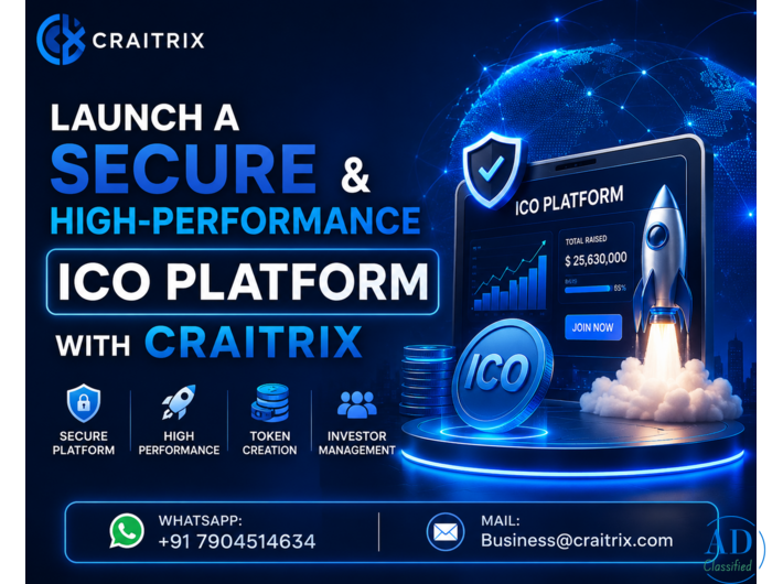 Launch a Secure & High-Performance ICO Platform with Craitrix