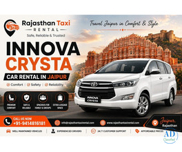 Innova Crysta Car Rental in Jaipur – Luxury, Comfort &amp; Reliable Travel