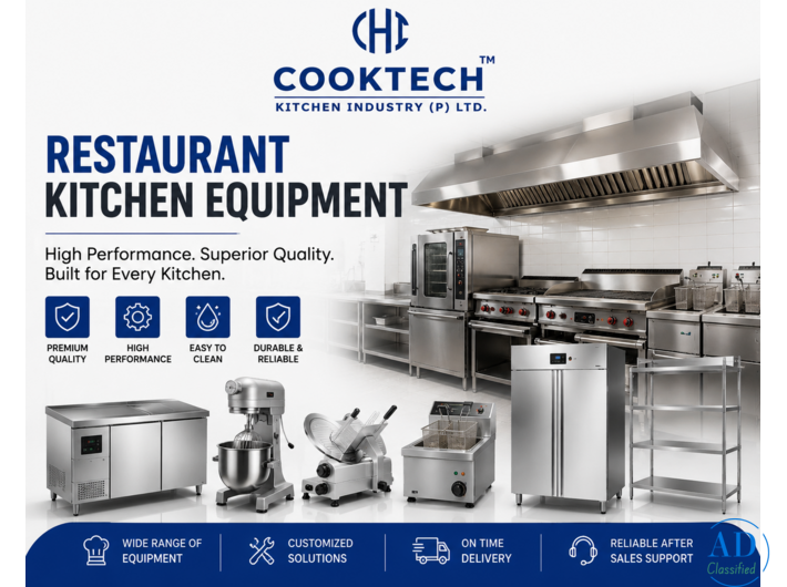 Premium Restaurant Kitchen Equipment in India | Cooktech Kitchen