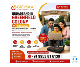 Broadband in Greenfield Colony Faridabad | Internet Provider – GIGMAX