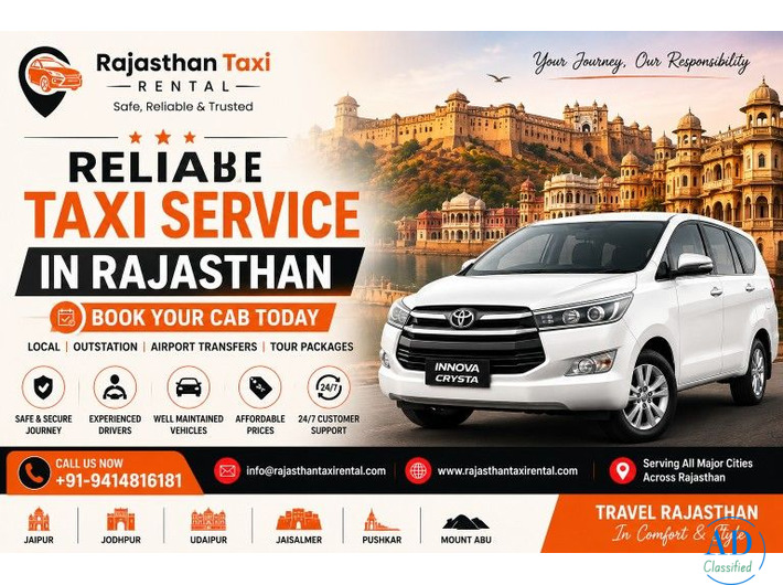 Reliable Taxi Service in Rajasthan – Book Your Cab Today