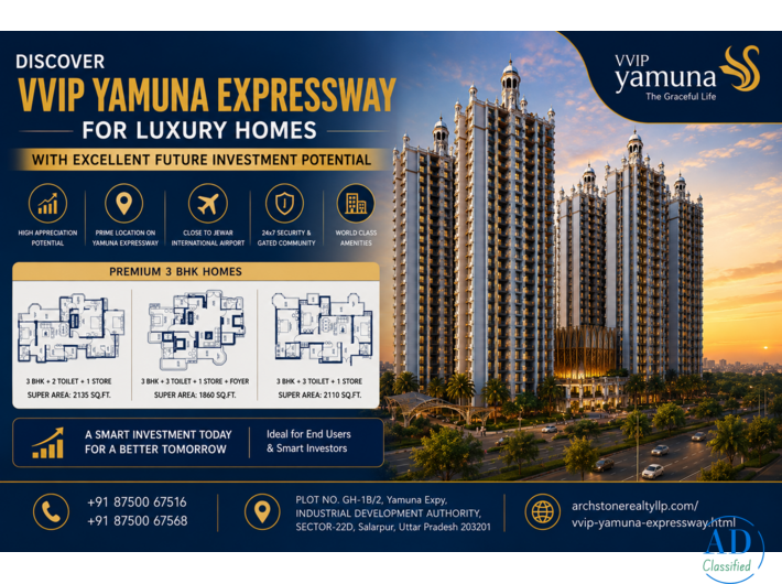 Discover VVIP Yamuna Expressway for Luxury Homes with Excellent Future Investment Potential