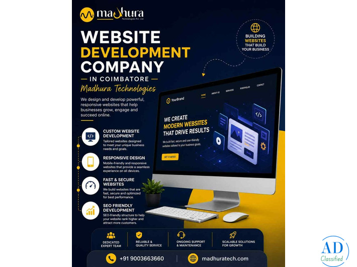 Expert Web Solutions by Website Development Company in Coimbatore – Madhura Technologies