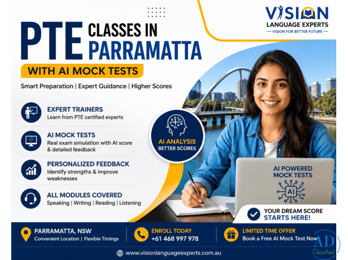 Book Your PTE Classes in Parramatta Today
