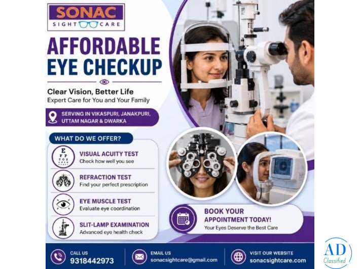 Affordable Eye Checkup by Sonac Sight Care