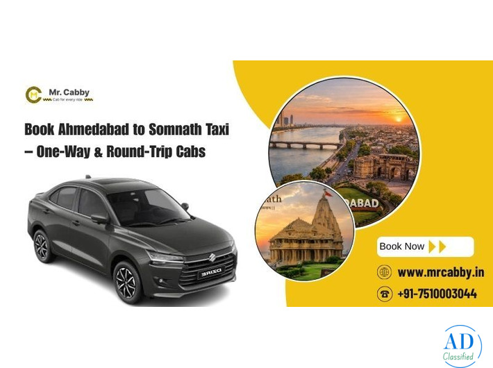 Ahmedabad to Somnath Taxi Service – One-Way & Round-Trip Cab Booking