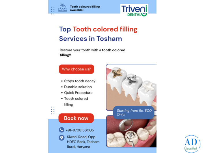 Tooth-Coloured Filling Treatment in Tosham | Triveni Dental