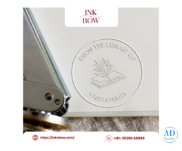 Floral Library Paper Embosser – Custom Name Stamp | Ink N Bow