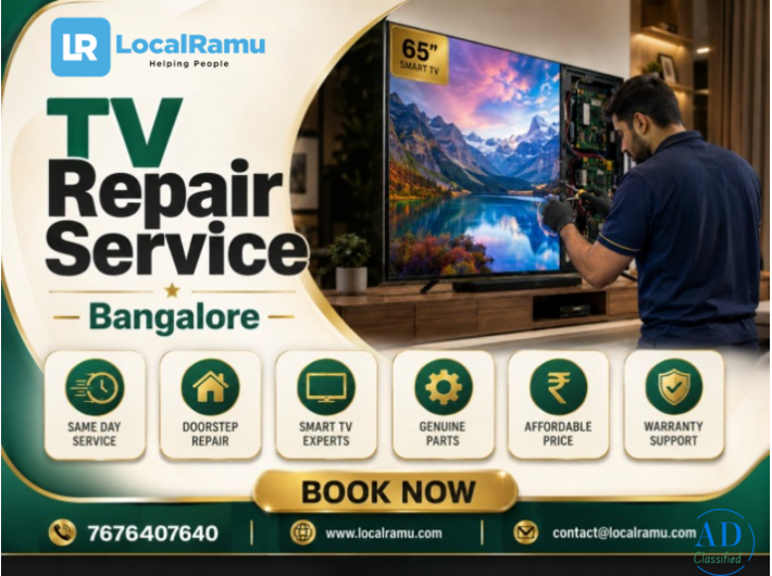 Don't throw away your tv localramu fixes every fault, fast in Bangalore