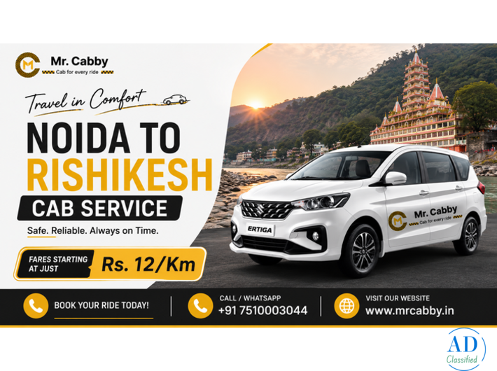 Book Online Noida to Rishikesh Cab Service by Mr. Cabby