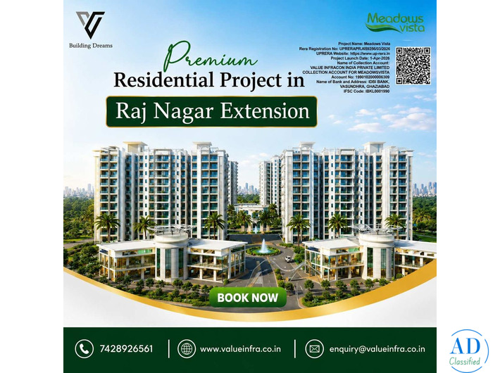 Premium Residential Project in Raj Nagar Extension – Discover Meadows Vista