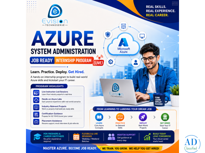 Azure System Administration -Job Ready Internship Program (Live)