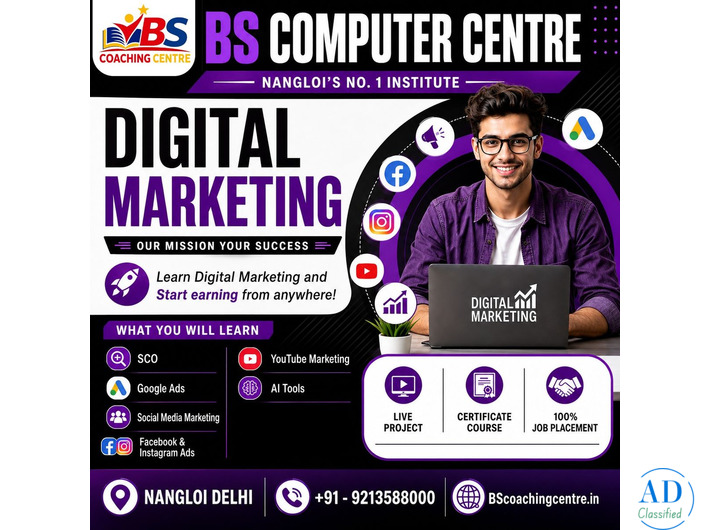 Digital Marketing Institute in Nangloi – 100% Practical Training & Placement