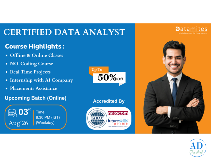 DataMites Top Data Analyst institute in Kochi