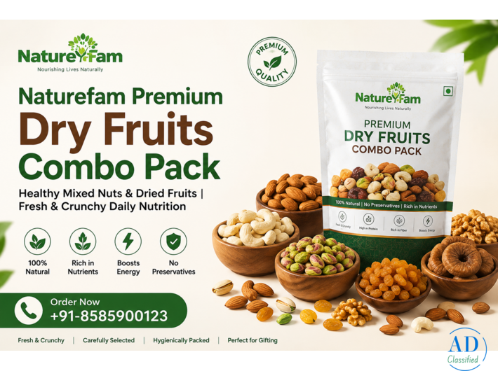 Naturefam Premium Dry Fruits Combo Pack | Healthy Mixed Nuts & Dried Fruits