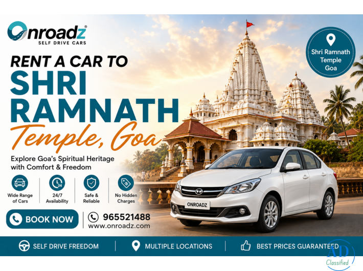 Onroadz Self Drive Cars in Shri Ramnath Temple Goa