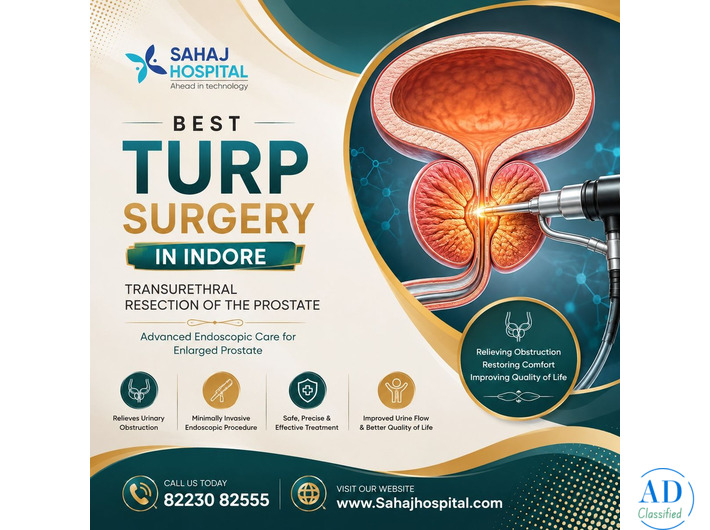 Best TURP Surgery in Indore (Transurethral Resection of the Prostate) - Sahaj Hospital