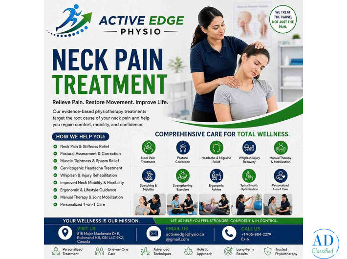 Neck Pain Treatment in Richmond Hill - Book Today