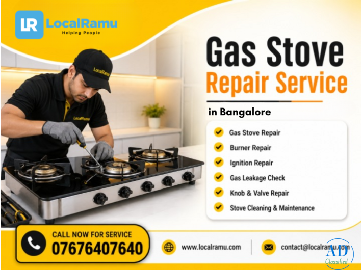 Get Your Gas Stove Fixed By LocalRamu Services in Bengaluru