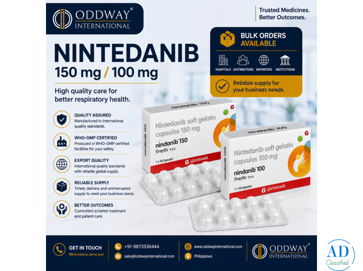 Nintedanib Price Philippines for B2B Supply Philippines - Oddway