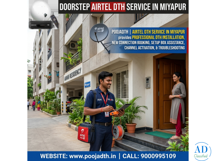 Doorstep Airtel DTH Service in Miyapur