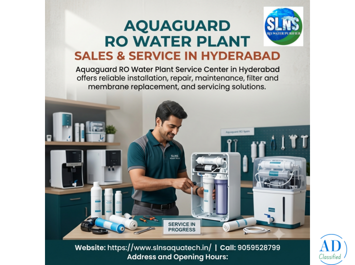 Aquaguard RO Water Plant Sales & Service in Hyderabad