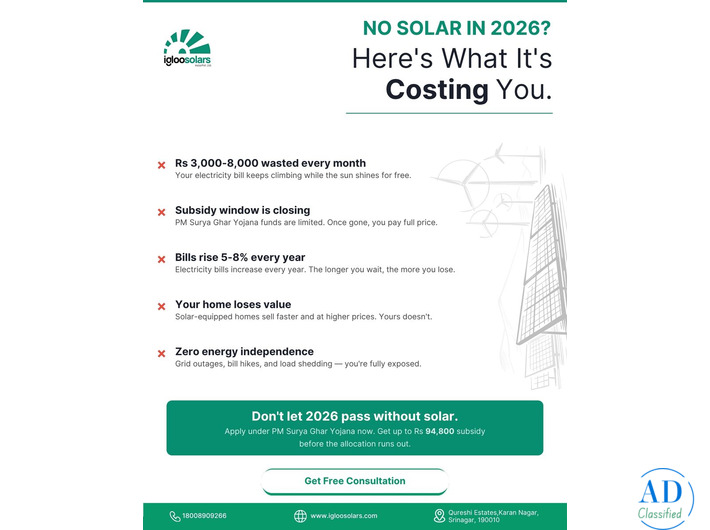Solar Panel Installation in Srinagar | Igloo Solars India