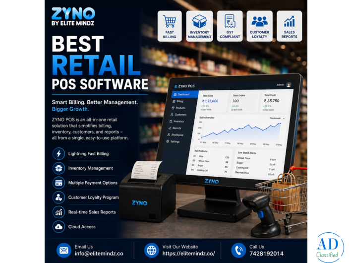 Best ZYNO Retail POS Software | AI-Powered Retail POS Software
