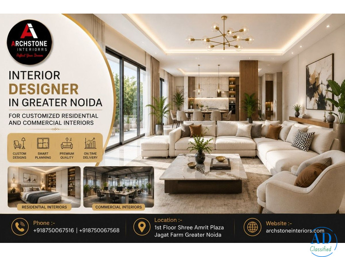 Interior Designer In Greater Noida for Customized Residential and Commercial Interiors