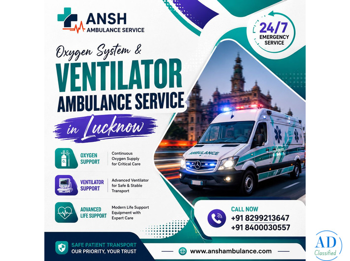 Ventilator Ambulance Services in Lucknow