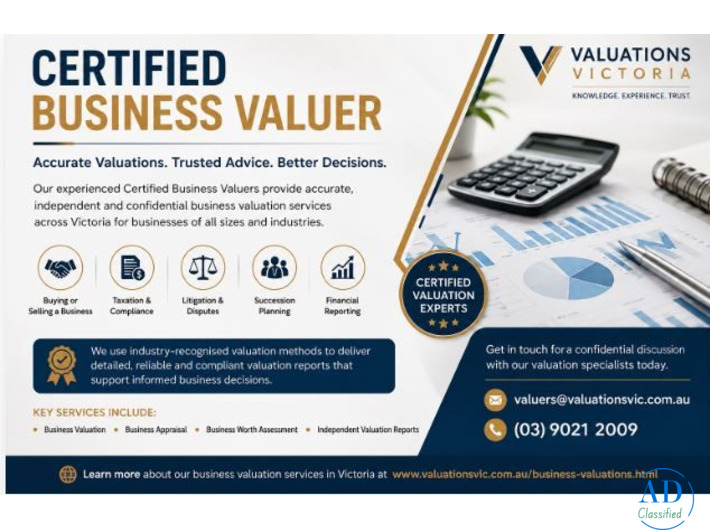 Certified Business Valuer – Accurate Business Valuation Services