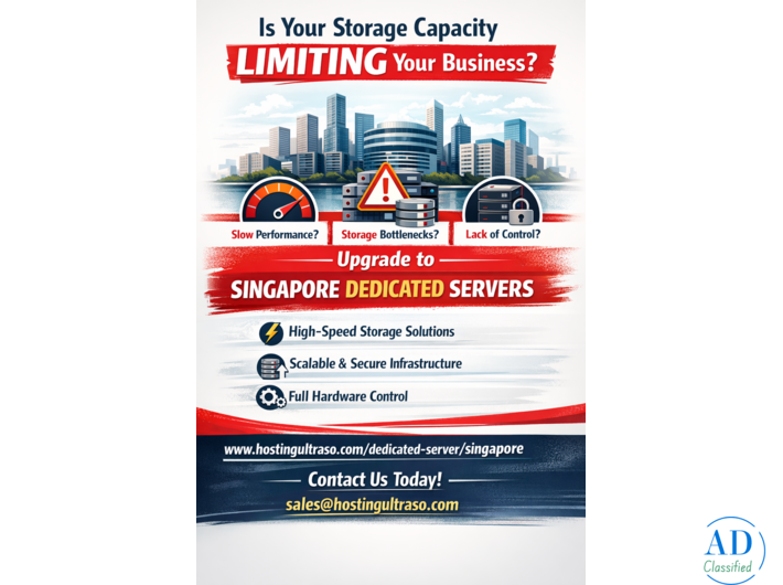 Increase Your Organization’s Storage Capacity with Singapore Dedicated Servers