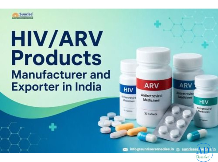 HIV/ARV Products Manufacturer and Exporter in India