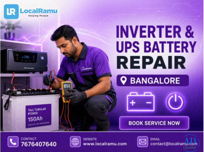Expert Inverter and Ups Battery Repair in Bengaluru with LocalRamu