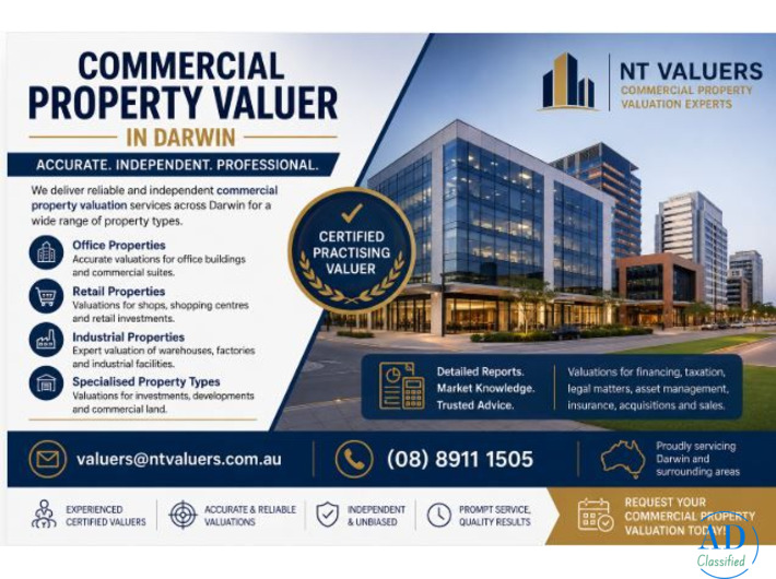 Commercial Property Valuer in Darwin – Reliable Valuation Services