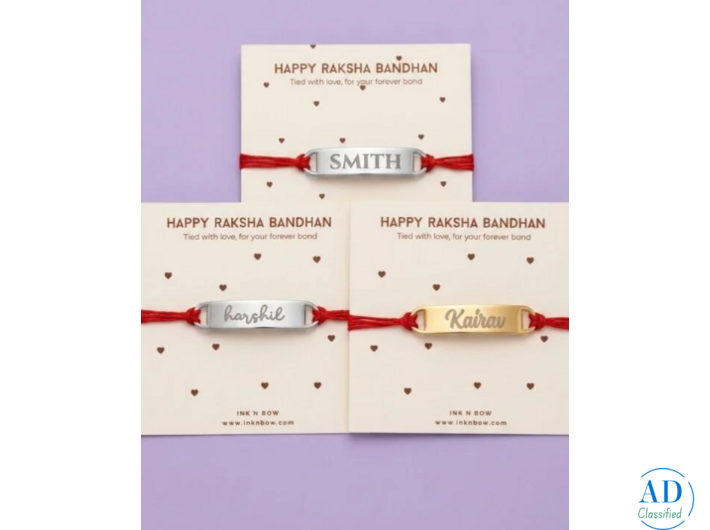 Get Inknbow Personalized Timeless Metal Rakhi for Your Dear Family
