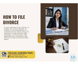 Advocate Anulekha Maity - How to File Divorce in Kolkata?