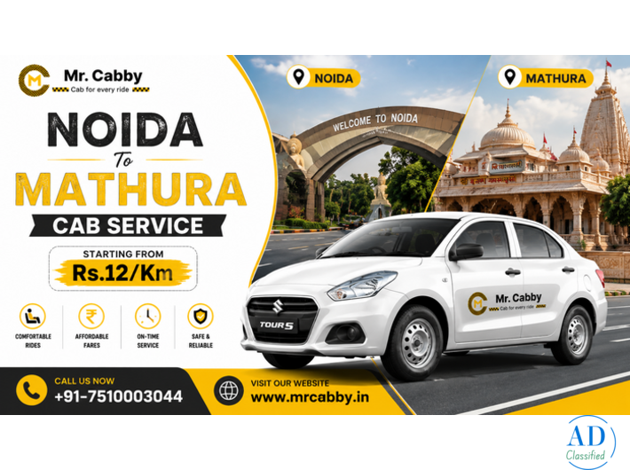 Mr. Cabby - Cab Booking for Noida to Mathura Travel