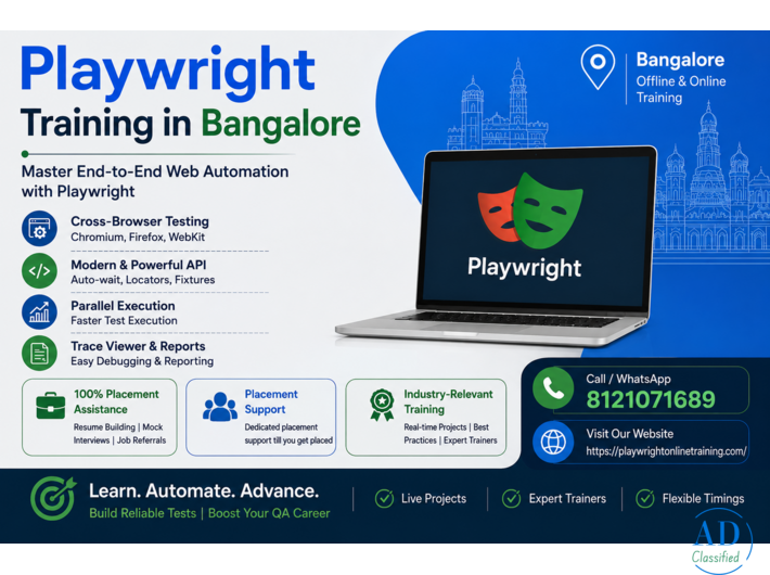 Gain Mastery over Modern Test Automation with Playwright Online Training in Bangalore