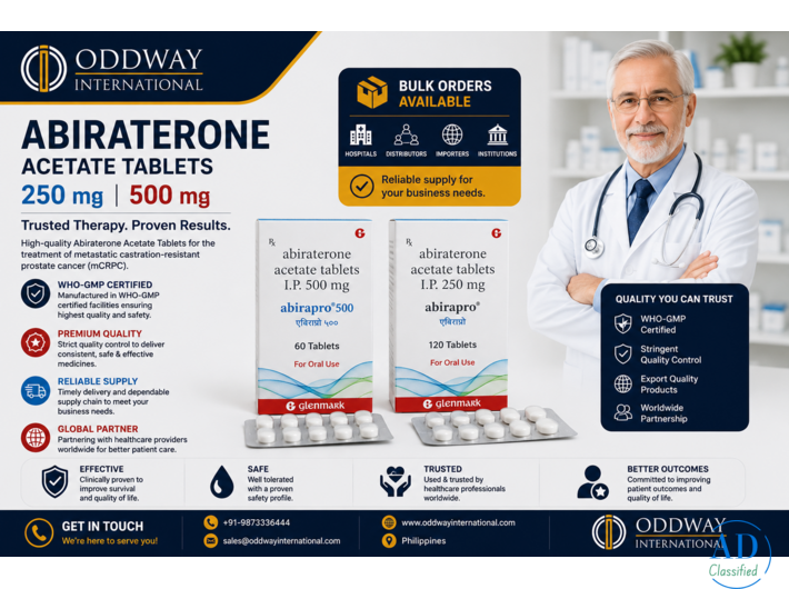 Abiraterone Cost for the Bulk B2B Supply in Philippines - Oddway