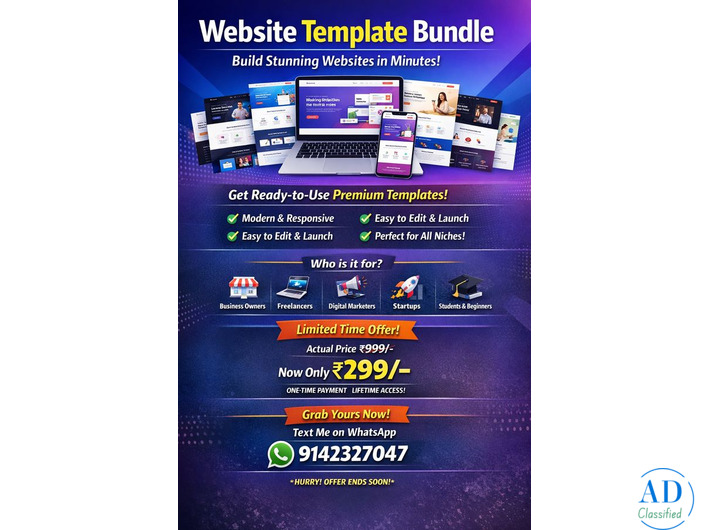 Website Template Bundle – Build Stunning Websites in Minutes!